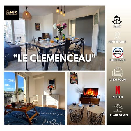 Le Clemenceau Appart-Calais Nord-Balcon-Plage Dış mekan fotoğraf