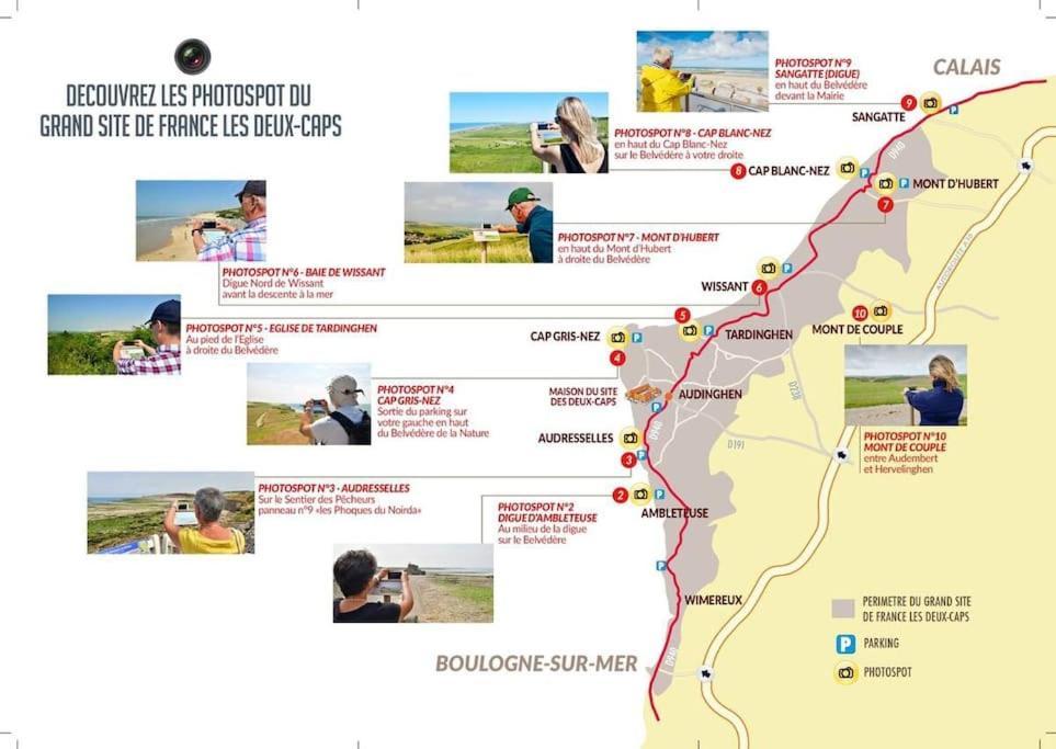 Le Clemenceau Appart-Calais Nord-Balcon-Plage Dış mekan fotoğraf