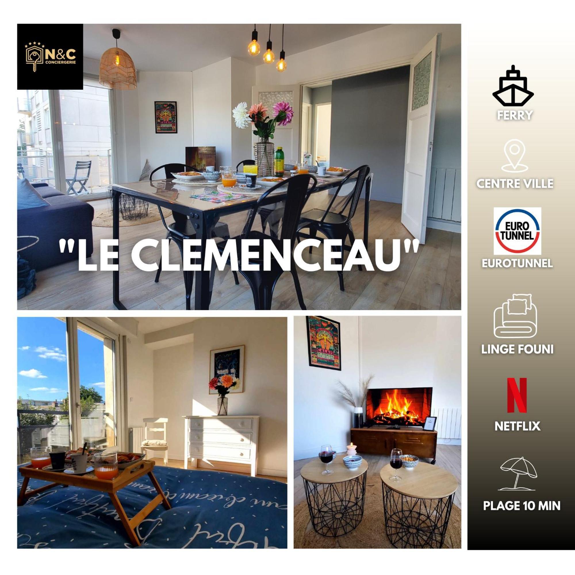 Le Clemenceau Appart-Calais Nord-Balcon-Plage Dış mekan fotoğraf