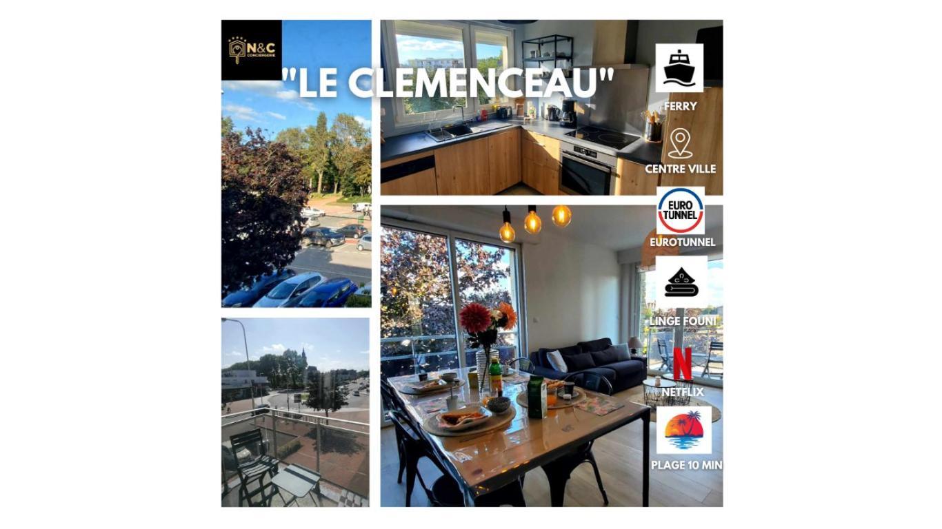 Le Clemenceau Appart-Calais Nord-Balcon-Plage Dış mekan fotoğraf